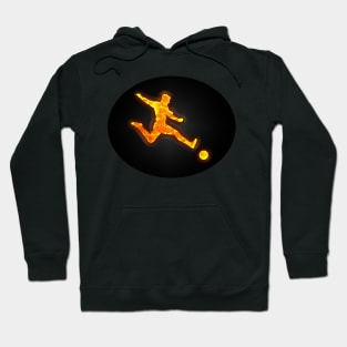 Soccer player kicking a Soccer ball Hoodie